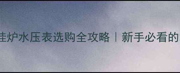 林内UER壁挂炉水压表选购全攻略新手必看的水压维护指南