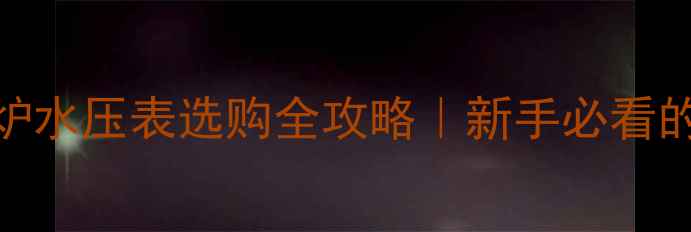 图片 🔥林内UER壁挂炉水压表选购全攻略｜新手必看的水压维护指南1