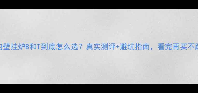 图片 🔥林内壁挂炉B和T到底怎么选？真实测评+避坑指南，看完再买不踩雷！