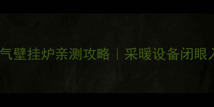 图片 🔥格力燃气壁挂炉亲测攻略｜采暖设备闭眼入指南✨1