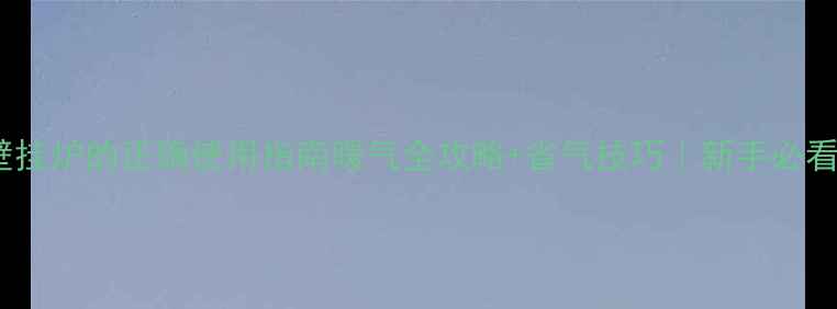 欧尼瓦壁挂炉的正确使用指南暖气全攻略省气技巧新手必看安装教程