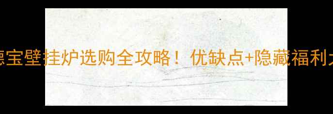 欧德宝壁挂炉选购全攻略优缺点隐藏福利大公开