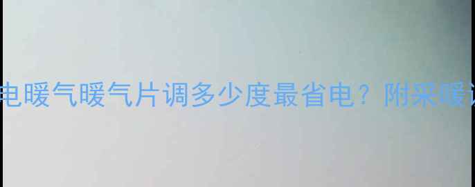 图片 🔥水暖暖气片电暖气暖气片调多少度最省电？附采暖设备全攻略🔥2