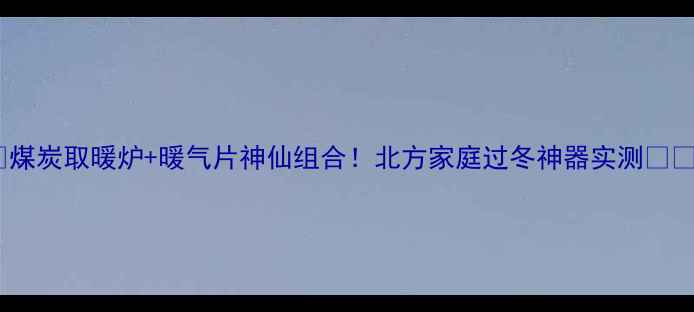 煤炭取暖炉暖气片神仙组合北方家庭过冬神器实测