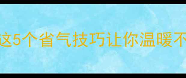 图片 🔥燃气壁挂炉耗气量大？这5个省气技巧让你温暖不心疼钱包！附实测数据🔥