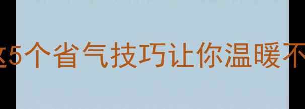 图片 🔥燃气壁挂炉耗气量大？这5个省气技巧让你温暖不心疼钱包！附实测数据🔥1
