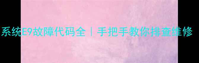 燃气锅炉供暖系统E9故障代码全手把手教你排查维修附专业指南