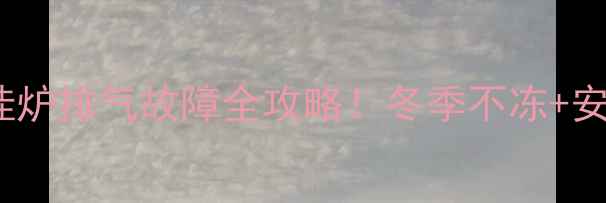 图片 🔥盖世7000壁挂炉排气故障全攻略！冬季不冻+安全使用指南🔥2