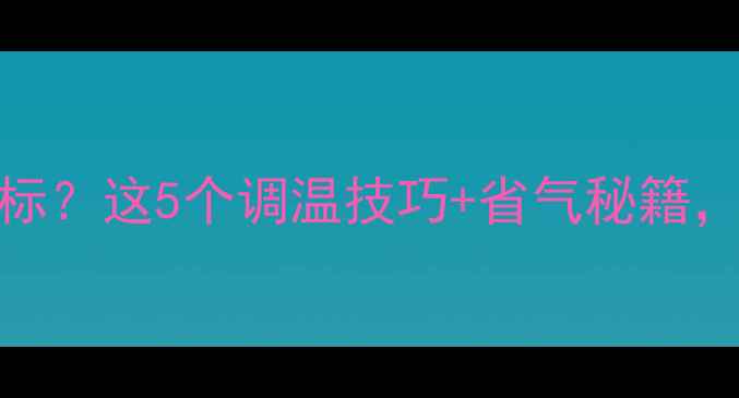 图片 🔥老式壁挂炉温度不达标？这5个调温技巧+省气秘籍，让你暖冬不交冤枉钱！