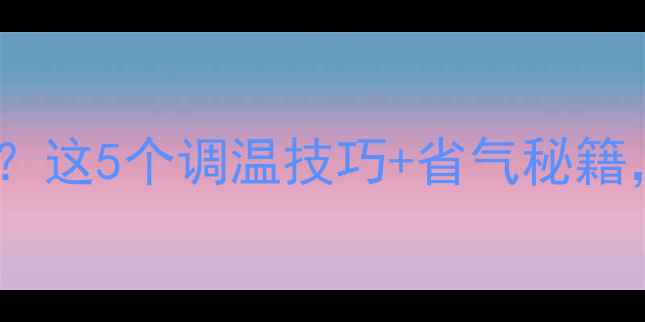 图片 🔥老式壁挂炉温度不达标？这5个调温技巧+省气秘籍，让你暖冬不交冤枉钱！1