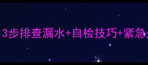 图片 🔥老房暖气试水全攻略：3步排查漏水+自检技巧+紧急处理指南（附视频教程）