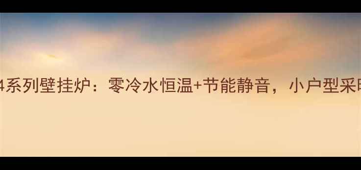 图片 🔥能率A4系列壁挂炉：零冷水恒温+节能静音，小户型采暖神器🔥