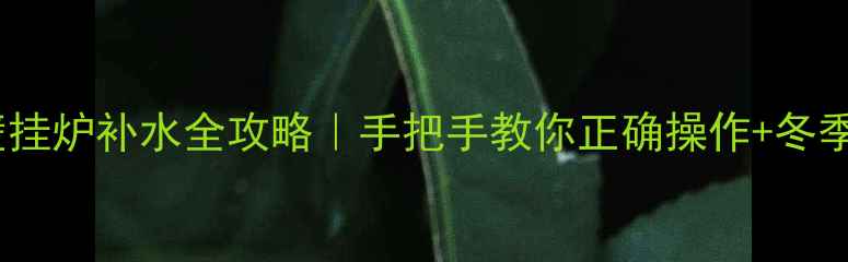 艾瑞科壁挂炉补水全攻略手把手教你正确操作冬季防冻秘籍
