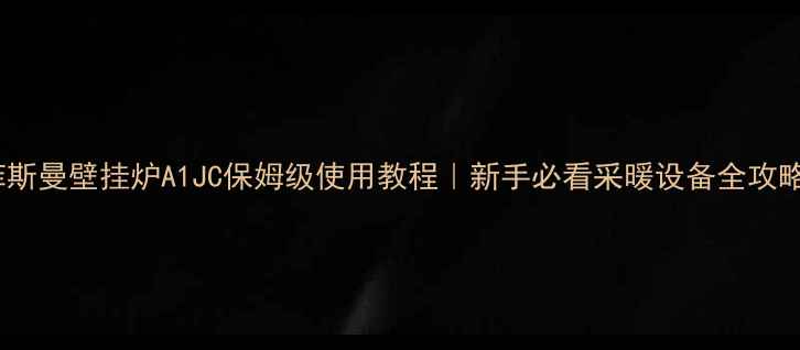 菲斯曼壁挂炉A1JC保姆级使用教程新手必看采暖设备全攻略