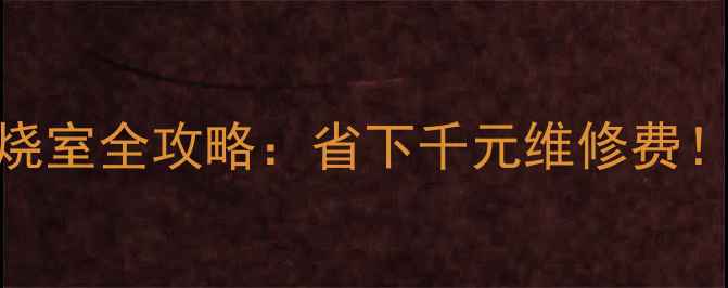 菲斯曼壁挂炉清洗燃烧室全攻略省下千元维修费附清洁步骤自检清单
