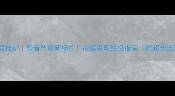 图片 🔥菲斯曼壁挂炉｜静音节能新标杆！家庭采暖终极指南（附超全选购攻略）1