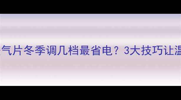 图片 🔥菲斯曼暖气片冬季调几档最省电？3大技巧让温暖不费电1