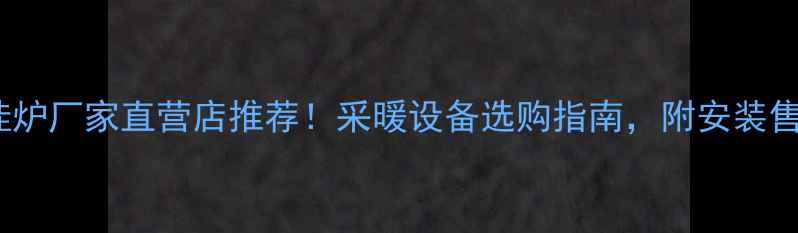 图片 🔥菲斯顿壁挂炉厂家直营店推荐！采暖设备选购指南，附安装售后全攻略🔥1