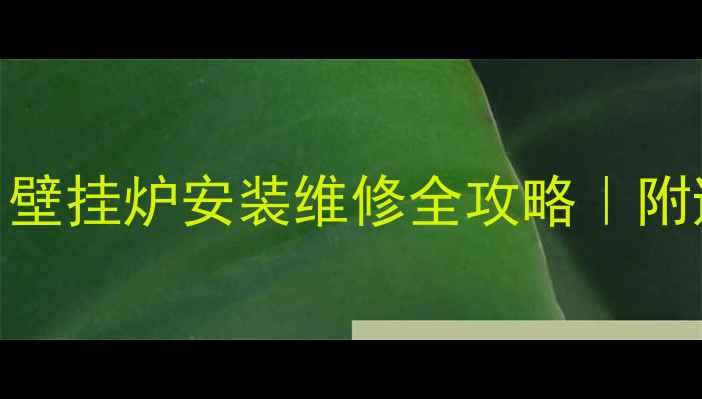 图片 🔥选专业团队必看！壁挂炉安装维修全攻略｜附避坑指南+选购技巧2