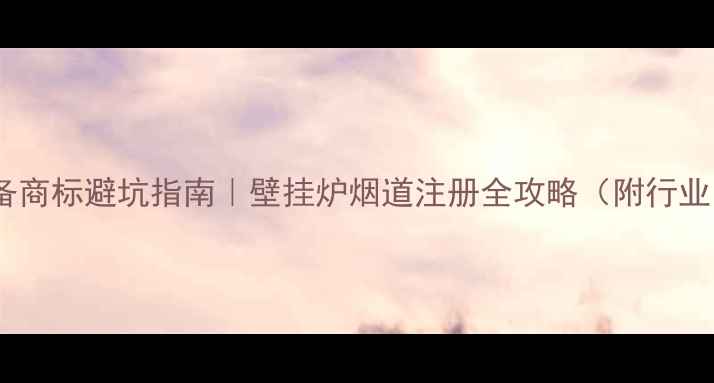 采暖设备商标避坑指南壁挂炉烟道注册全攻略附行业白皮书