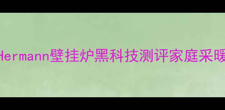 图片 🔥闭眼入的采暖神器！Hermann壁挂炉黑科技测评家庭采暖节能黑科技零冷水系统