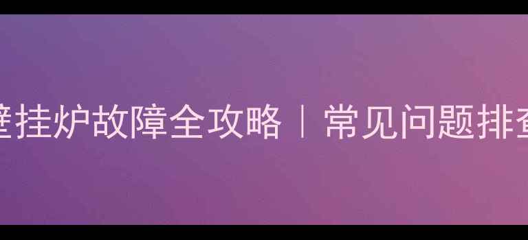 东西湖区Immergas壁挂炉故障全攻略常见问题排查本地维修服务指南