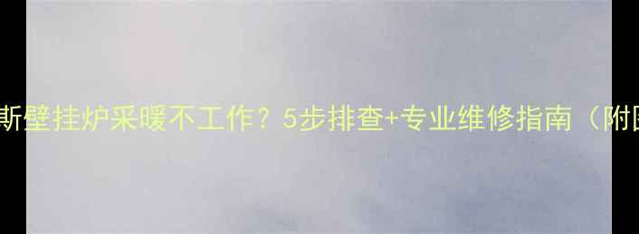 图片 🔧史密斯壁挂炉采暖不工作？5步排查+专业维修指南（附图解）2
