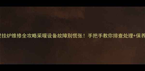 图片 🔧威能壁挂炉维修全攻略采暖设备故障别慌张！手把手教你排查处理+保养技巧🏠2