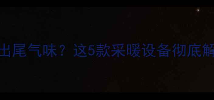 图片 🚗汽车暖气吹出尾气味？这5款采暖设备彻底解决安全隐患！